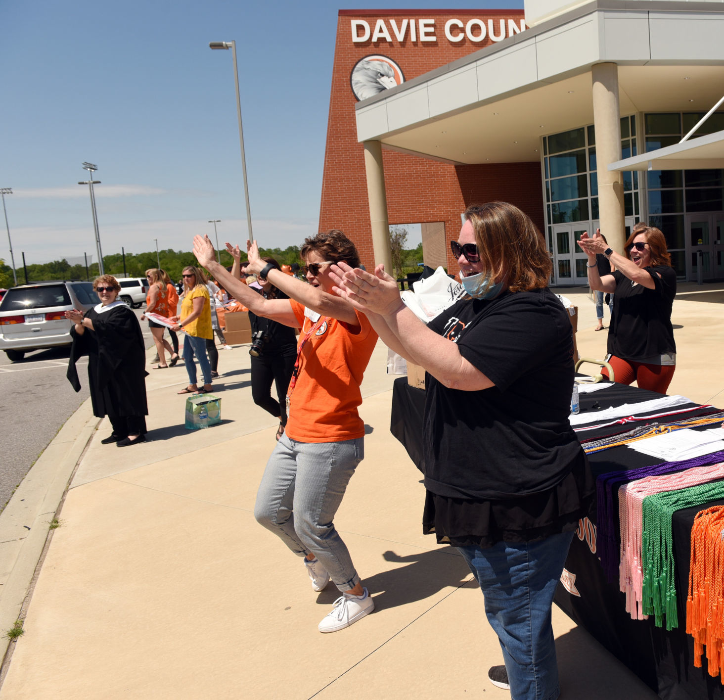 Davie County cap and gown pickup